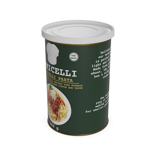 Penne fusilli macaroni vermicelli shells and shapes Vermicell... Low-poly 3D model