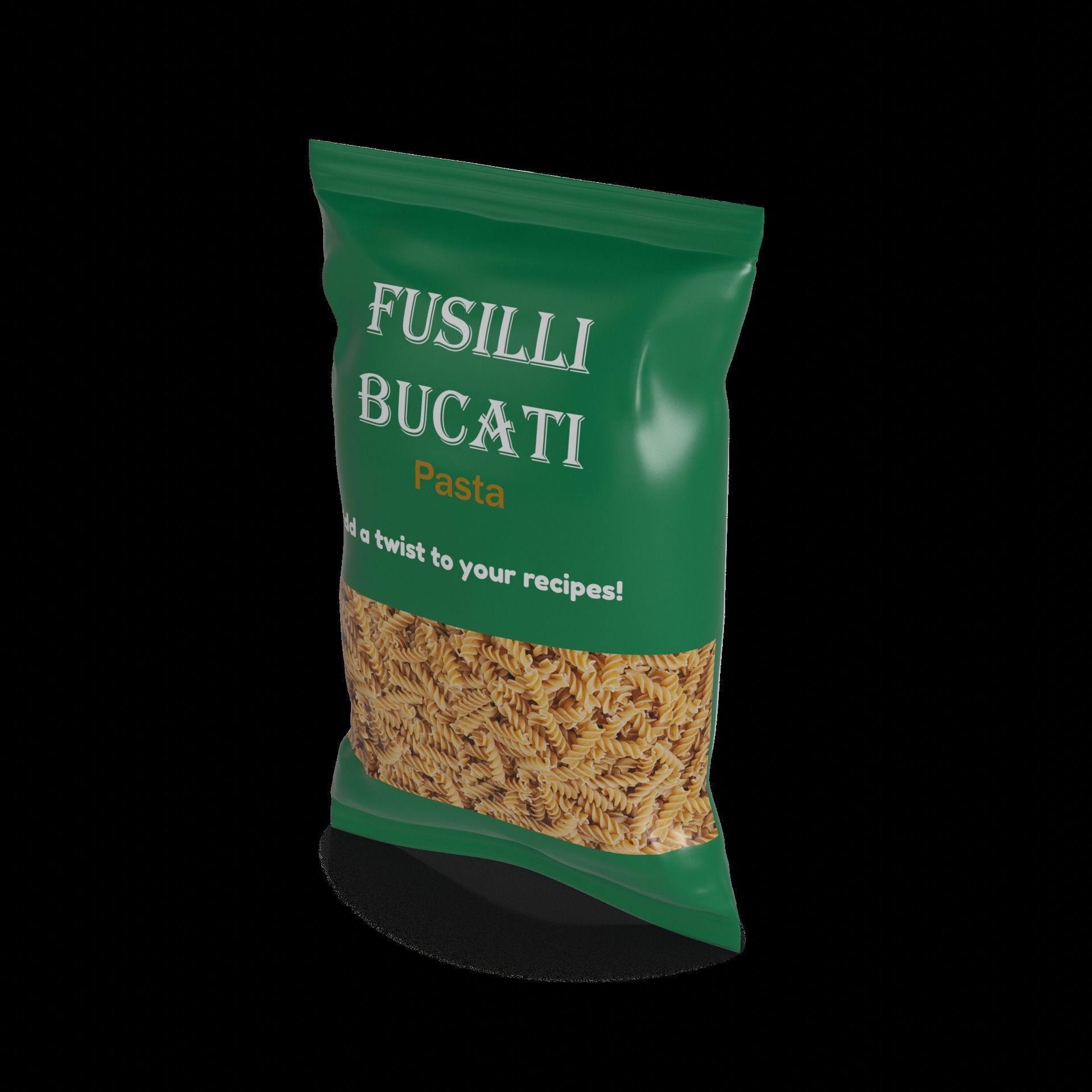 Penne fusilli macaroni vermicelli shells and shapes Fusilli B... 3D model_1