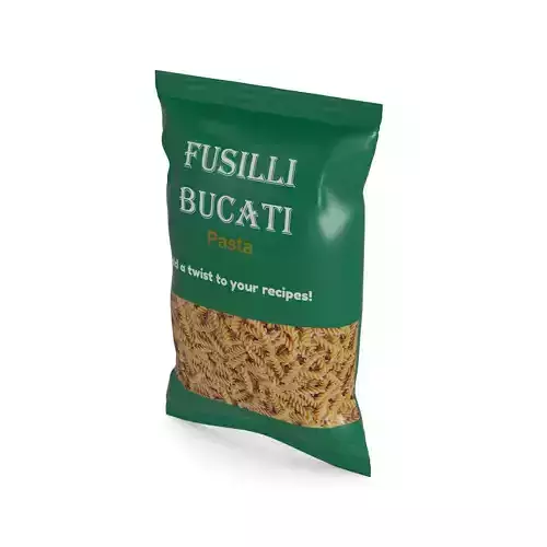 Penne fusilli macaroni vermicelli shells and shapes Fusilli B... 3D model