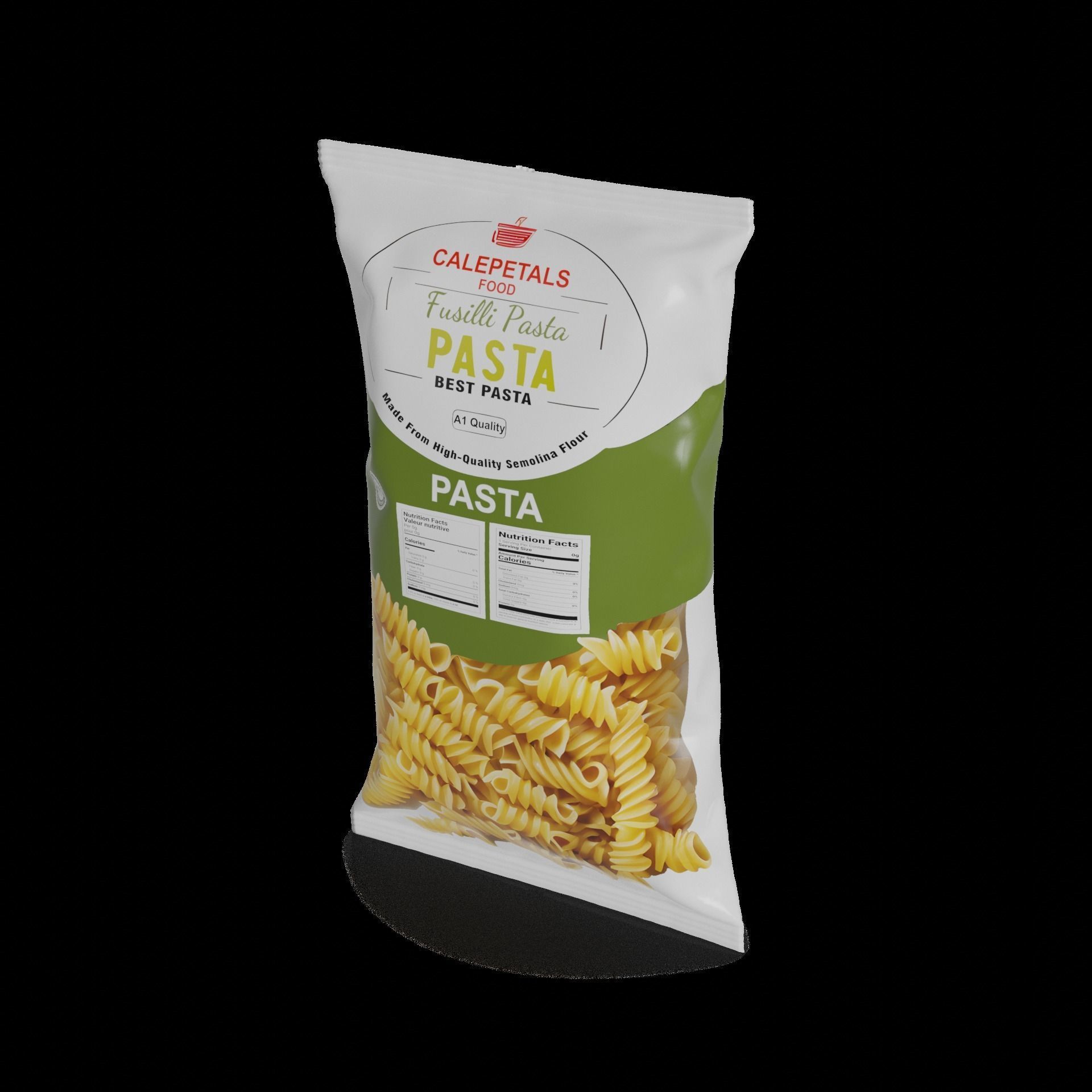 Penne fusilli macaroni vermicelli shells and shapes Fusilli P... 3D model_1