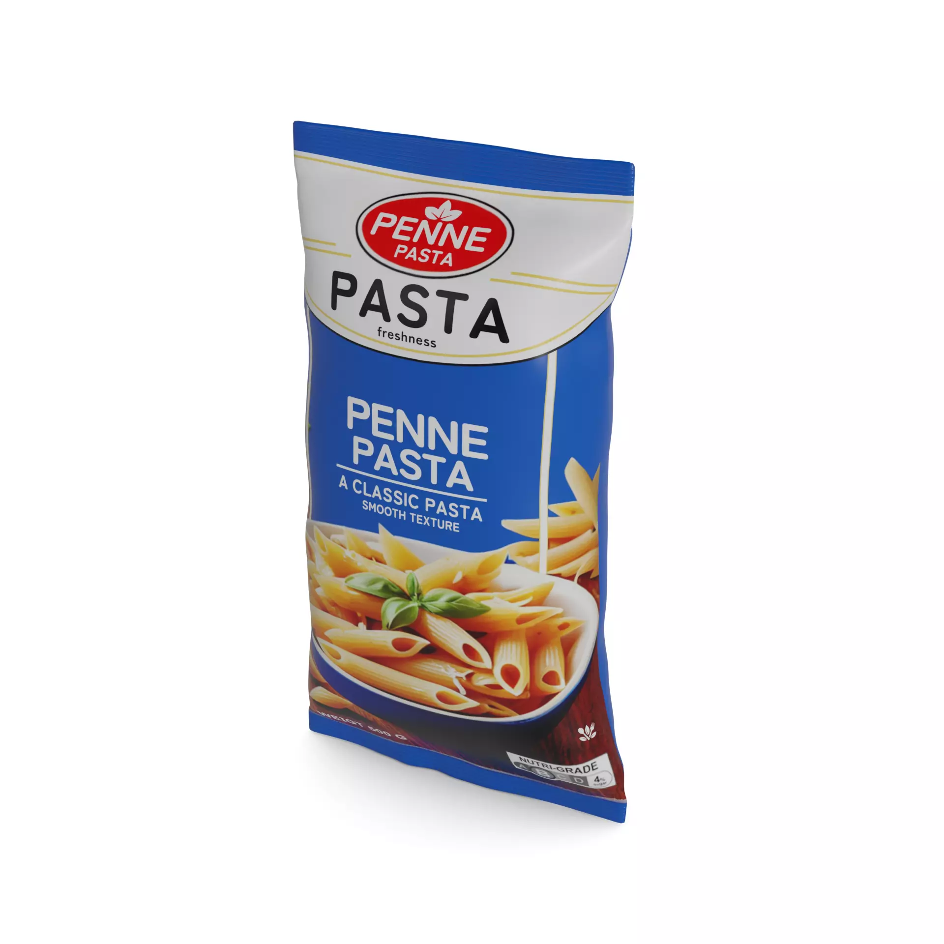 Penne fusilli macaroni vermicelli shells and shapes Penne Pasta Low-poly 3D model_0