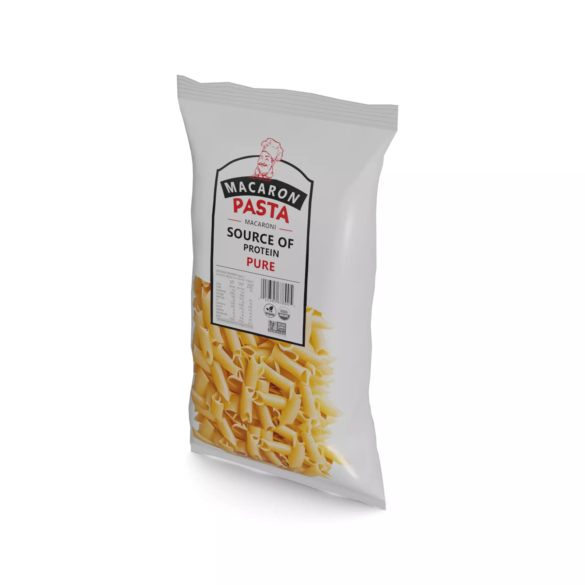 Penne fusilli macaroni vermicelli shells and shapes Macaroni ... Low-poly 3D model_0