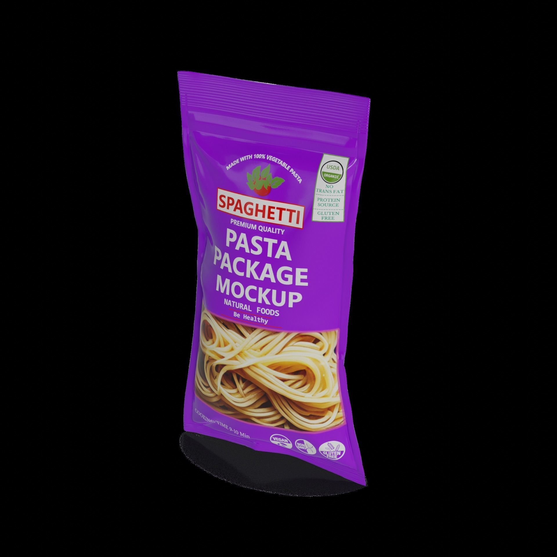 Spaghetti tagliatelle and fettuccine Spaghetti Low-poly 3D model_1