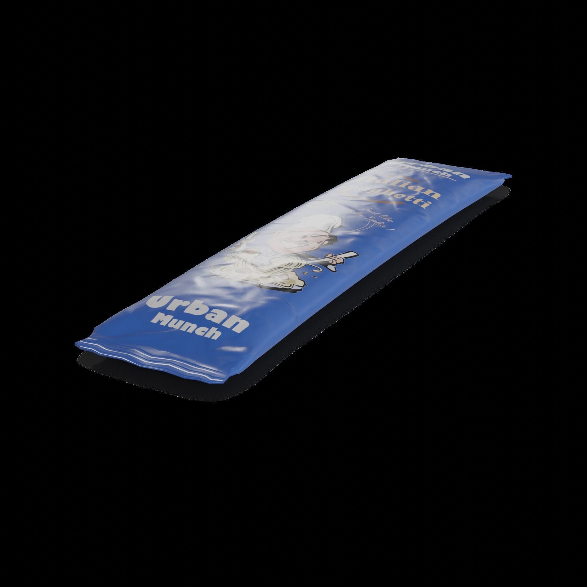 Spaghetti tagliatelle and fettuccine Spaghetti Low-poly 3D model_1