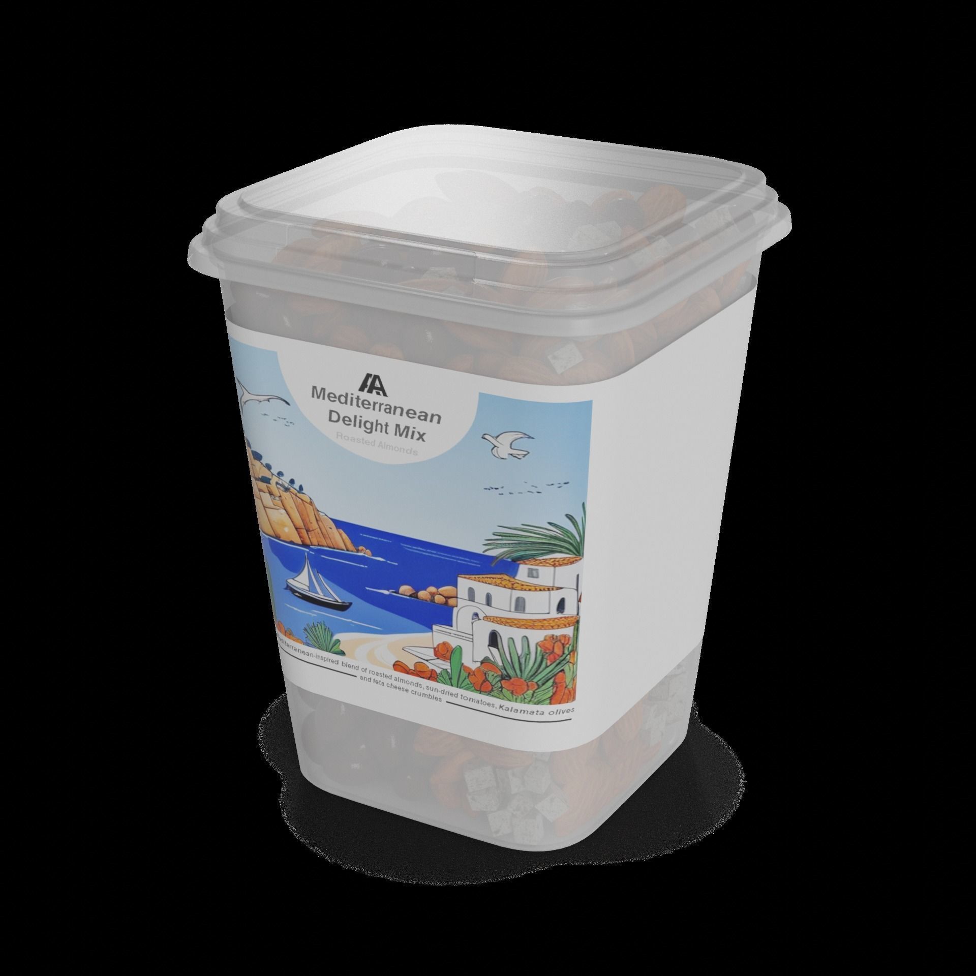 Mixtures of nuts dried fruits and berries Mediterranean Delig... 3D model_1