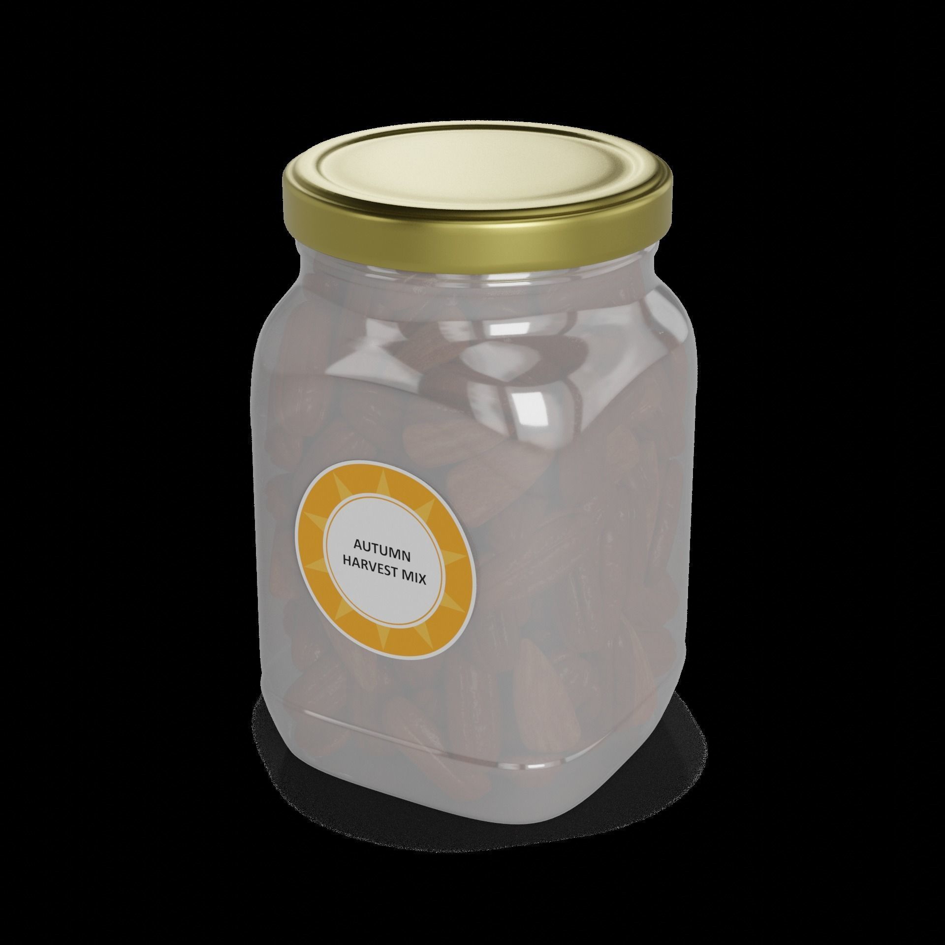 Mixtures of nuts dried fruits and berries Autumn Harvest Mix 3D model_1