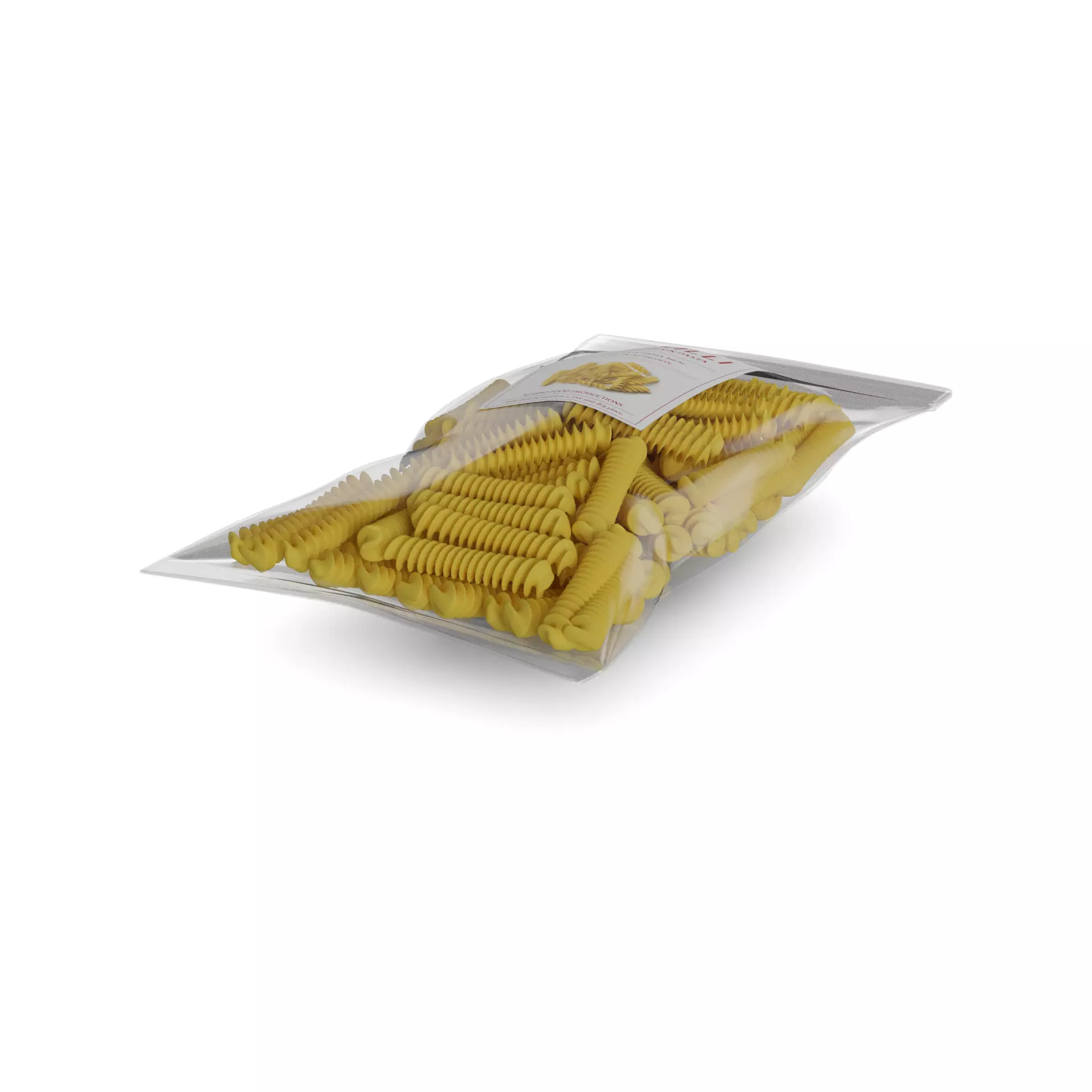 Wholegrain pasta Wholegrain Fusilli Pasta 3D model