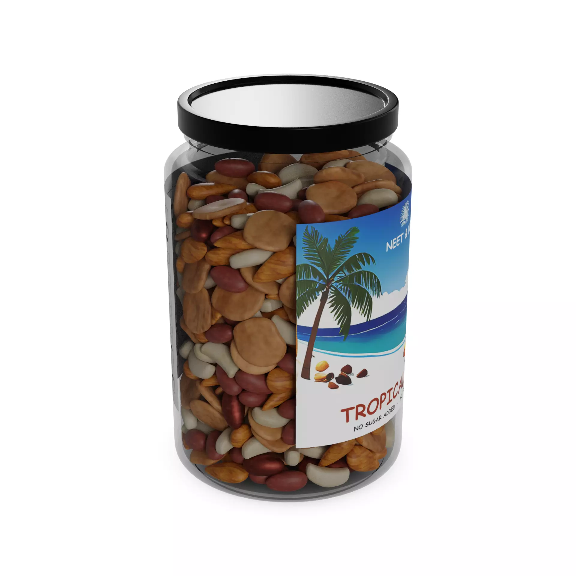 Mixtures of nuts dried fruits and berries Tropical Trail Mix 3D model_0