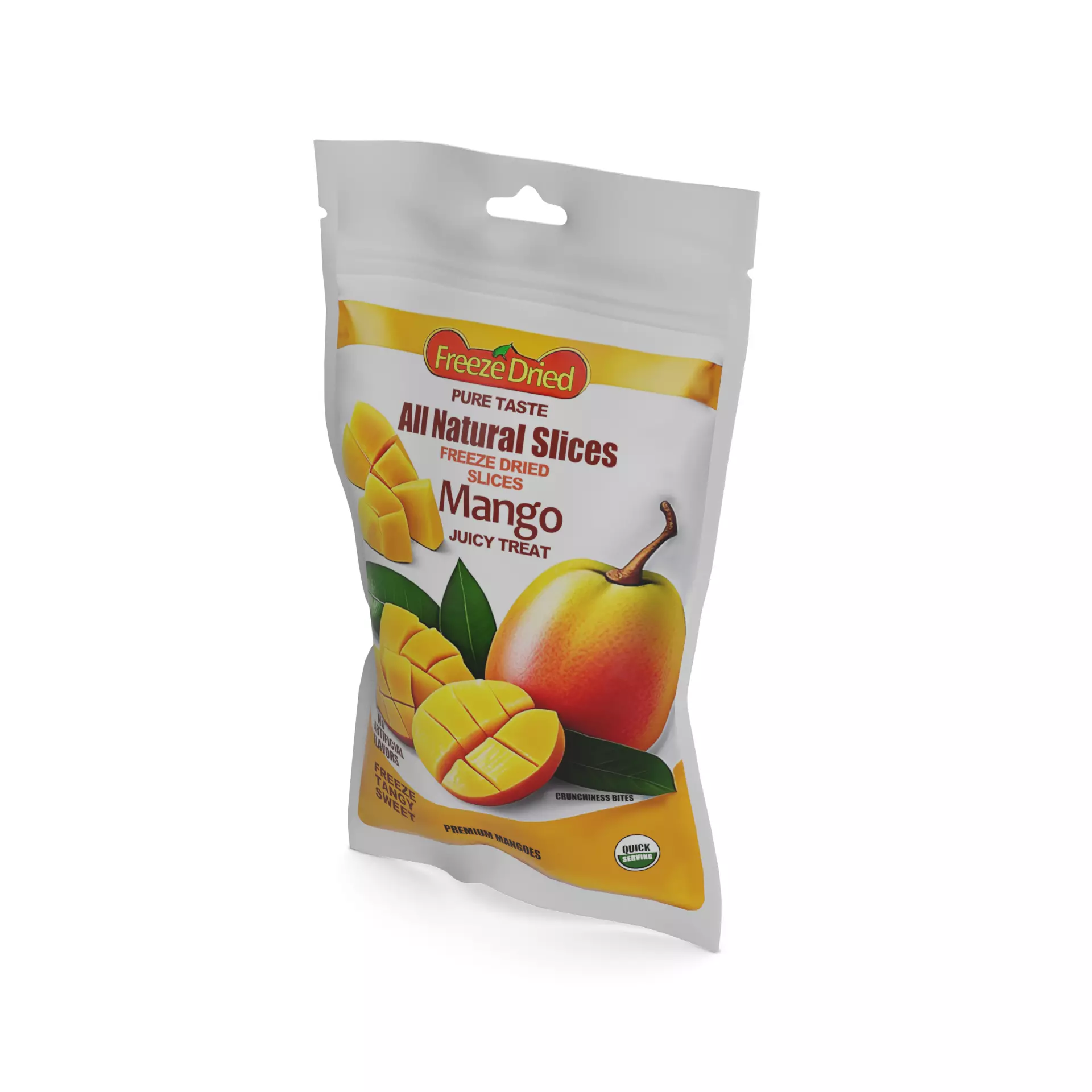 Freeze dried fruits vegetables and berries Freeze Dried Mango... Low-poly 3D model_0