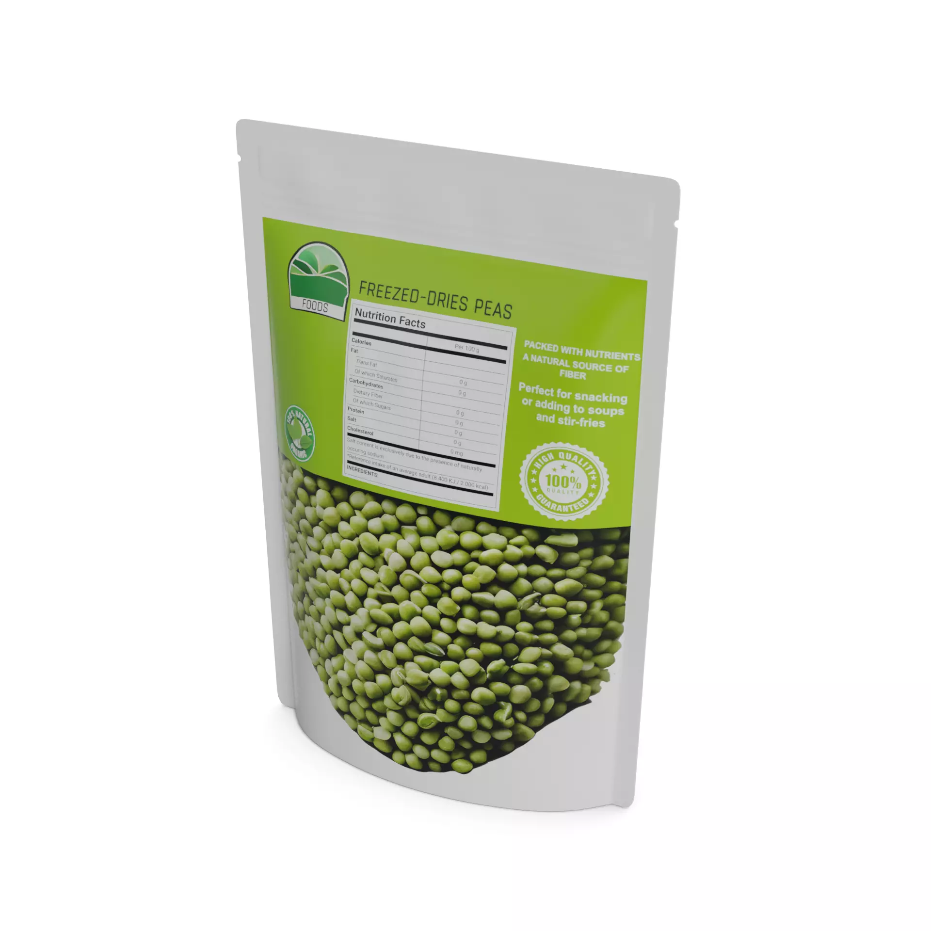 Freeze dried fruits vegetables and berries Freeze Dried Peas Low-poly 3D model_0