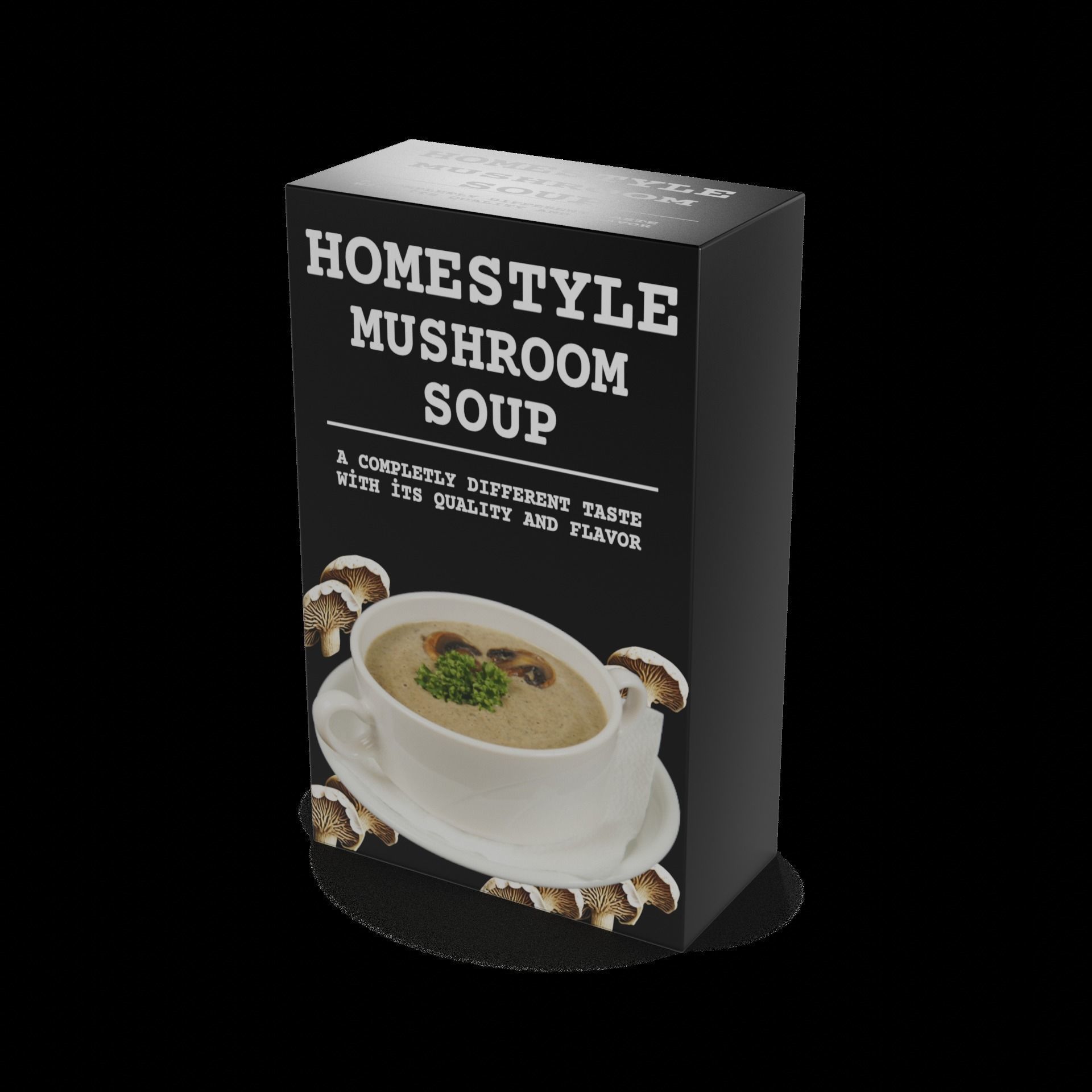 Dried mushrooms Dried Mushroom Soup Mix Low-poly 3D model_1