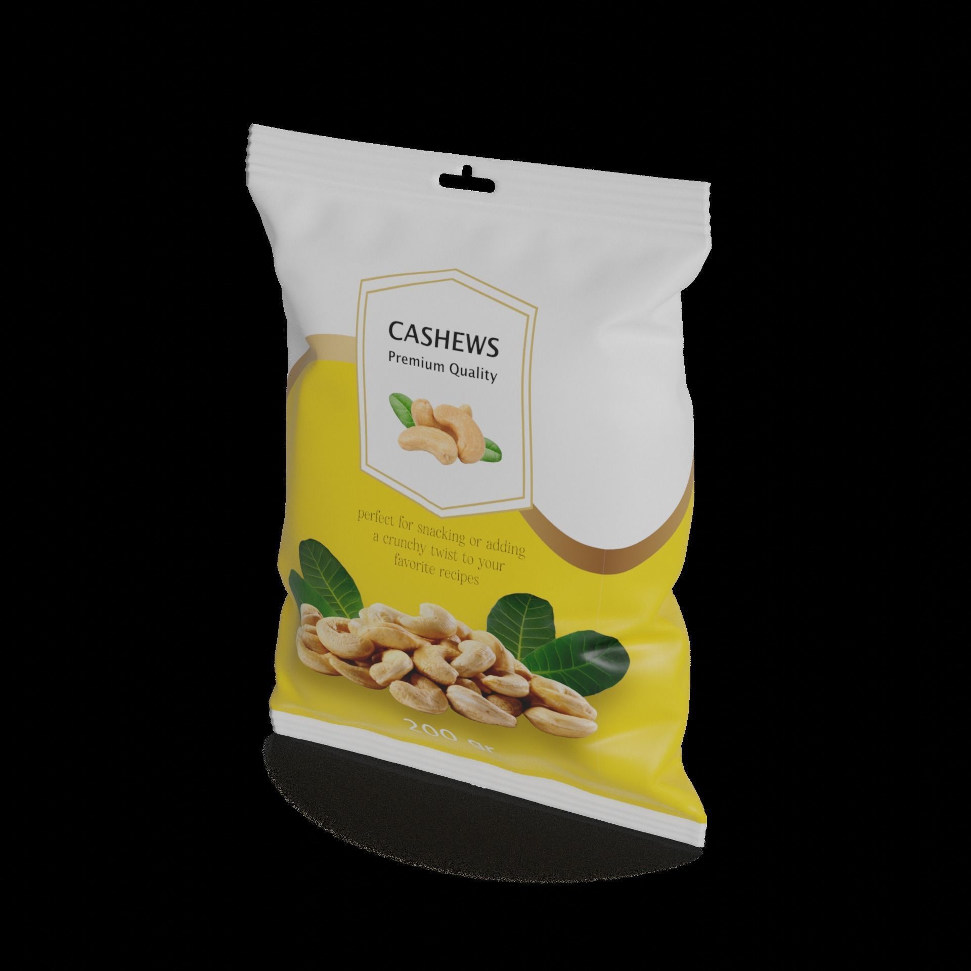 Cashew nuts and pistachios Cashew Nuts 3D model_1