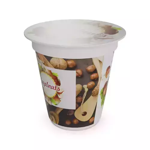 Hazelnuts and walnuts Hazelnut Yogurt 3D model Hazelnuts and walnuts Hazelnut Yogurt 3D model