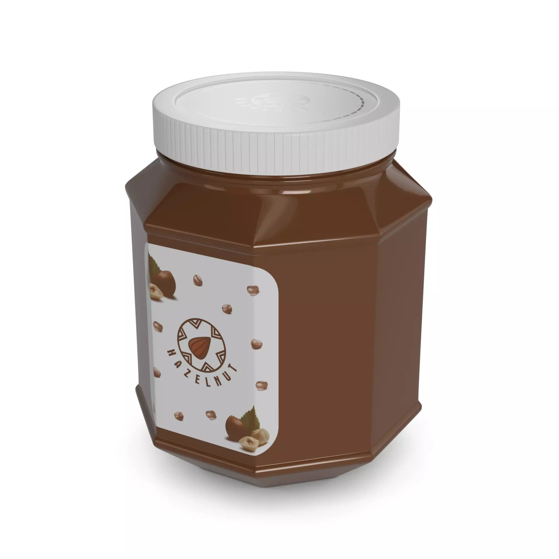 Hazelnuts and walnuts Hazelnut Spread Low-poly 3D model_0