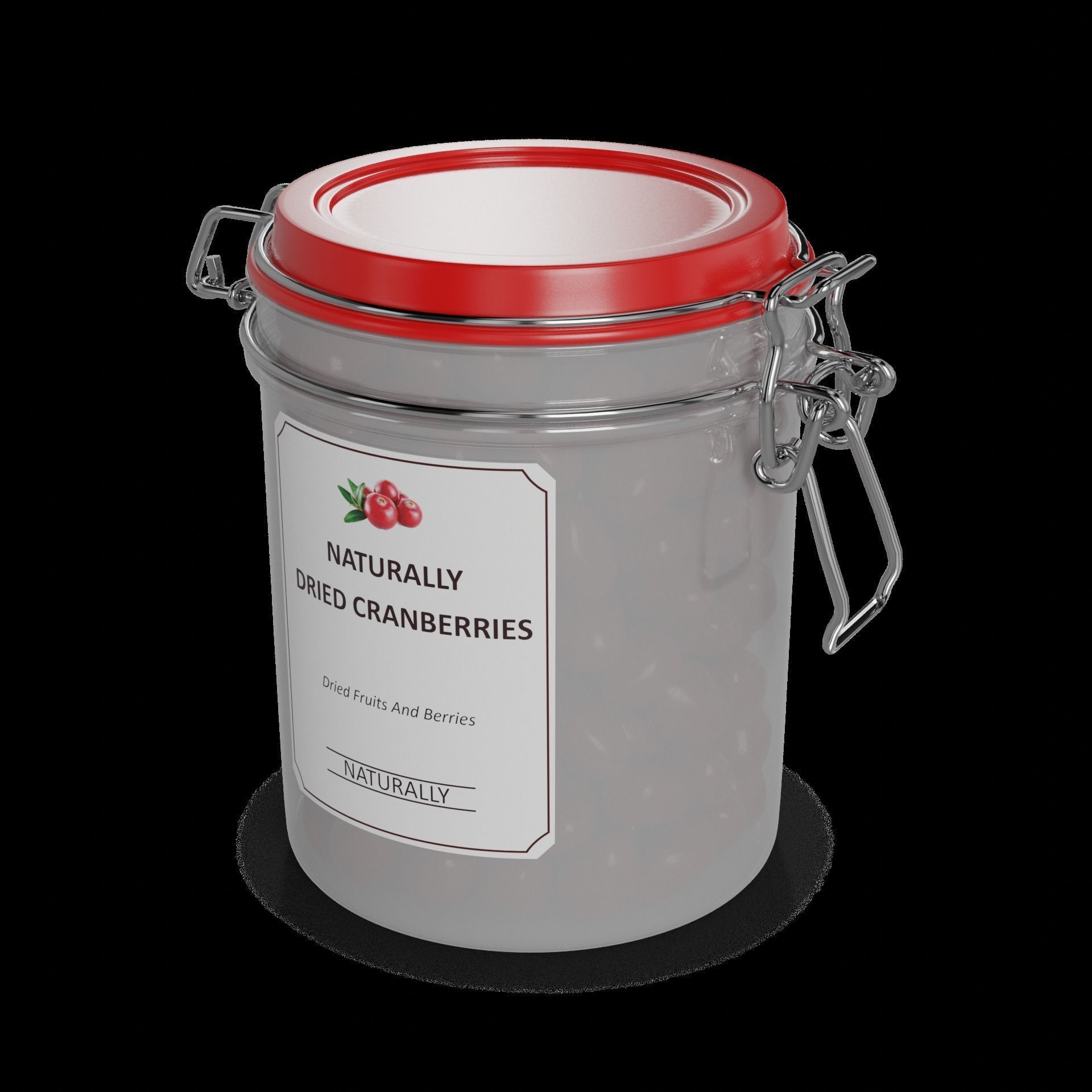 Dried fruits and berries Cranberries 3D model_1