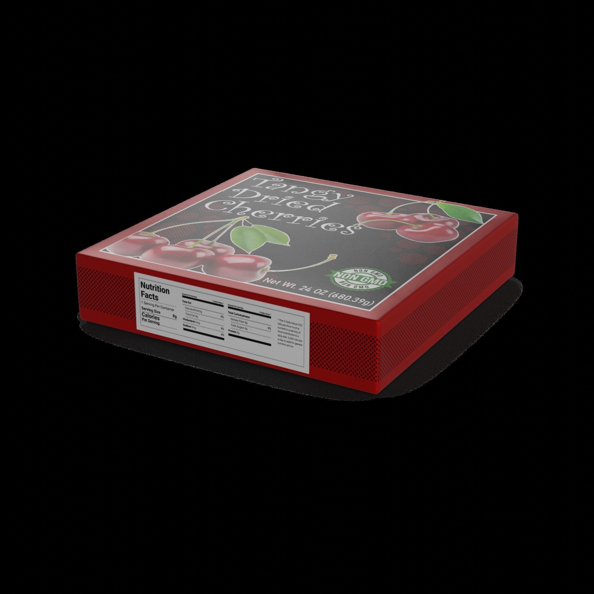 Dried fruits and berries Dried Cherries Low-poly 3D model_1