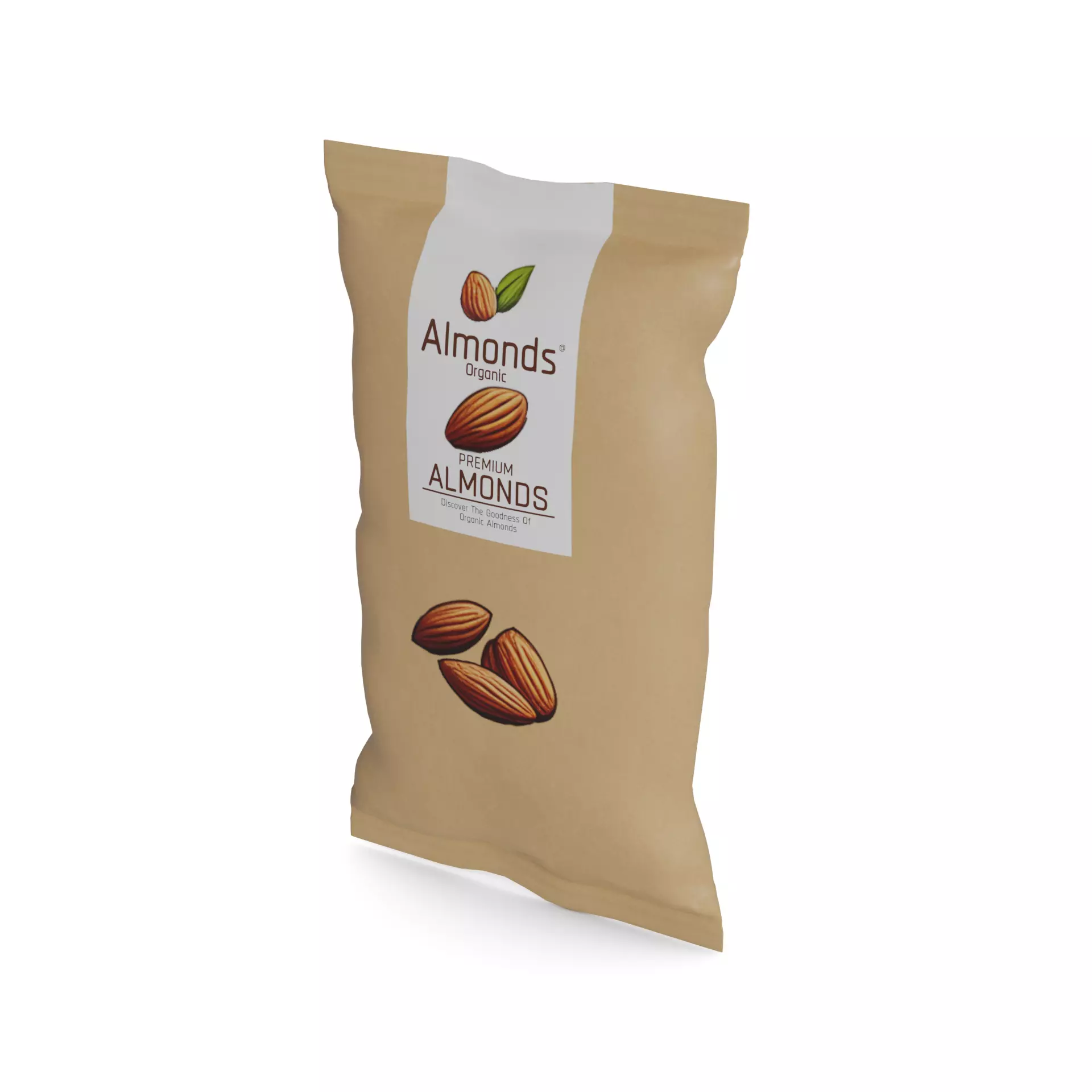 Almonds Almonds Low-poly 3D model_0