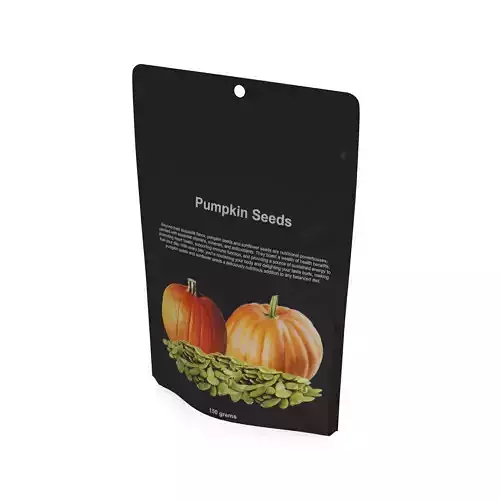 Sunflower and pumpkin seeds Pumpkin Seeds Low-poly 3D model