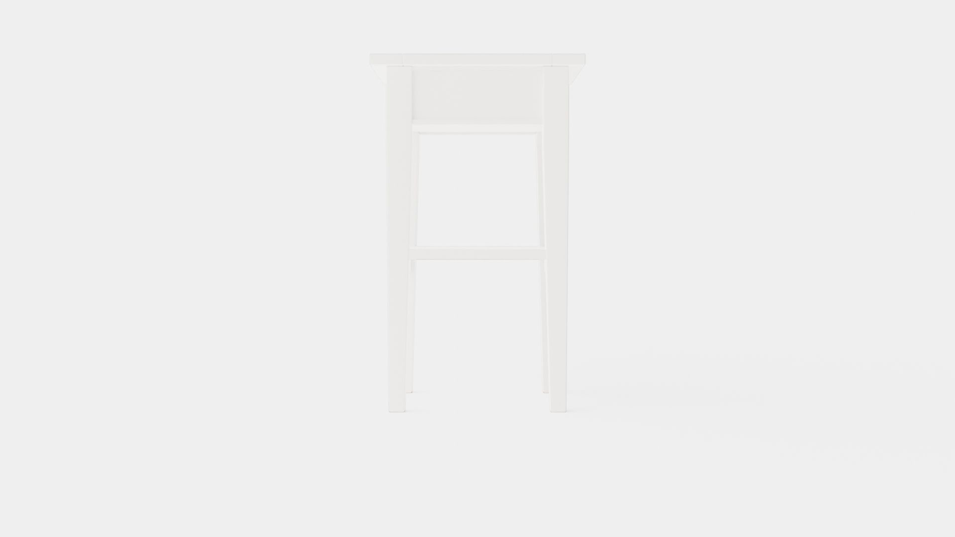 Sleepville side table white Low-poly 3D model_4