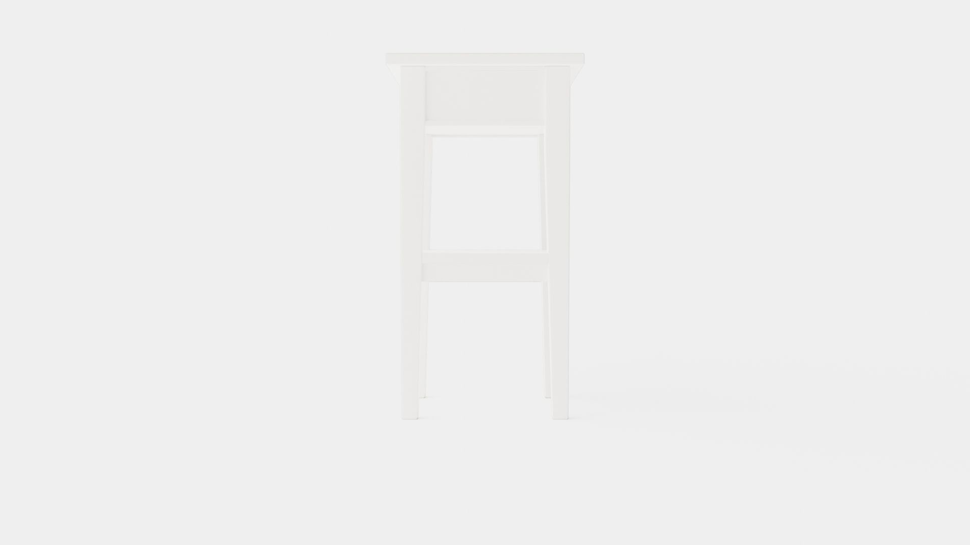 Sleepville side table white Low-poly 3D model_2