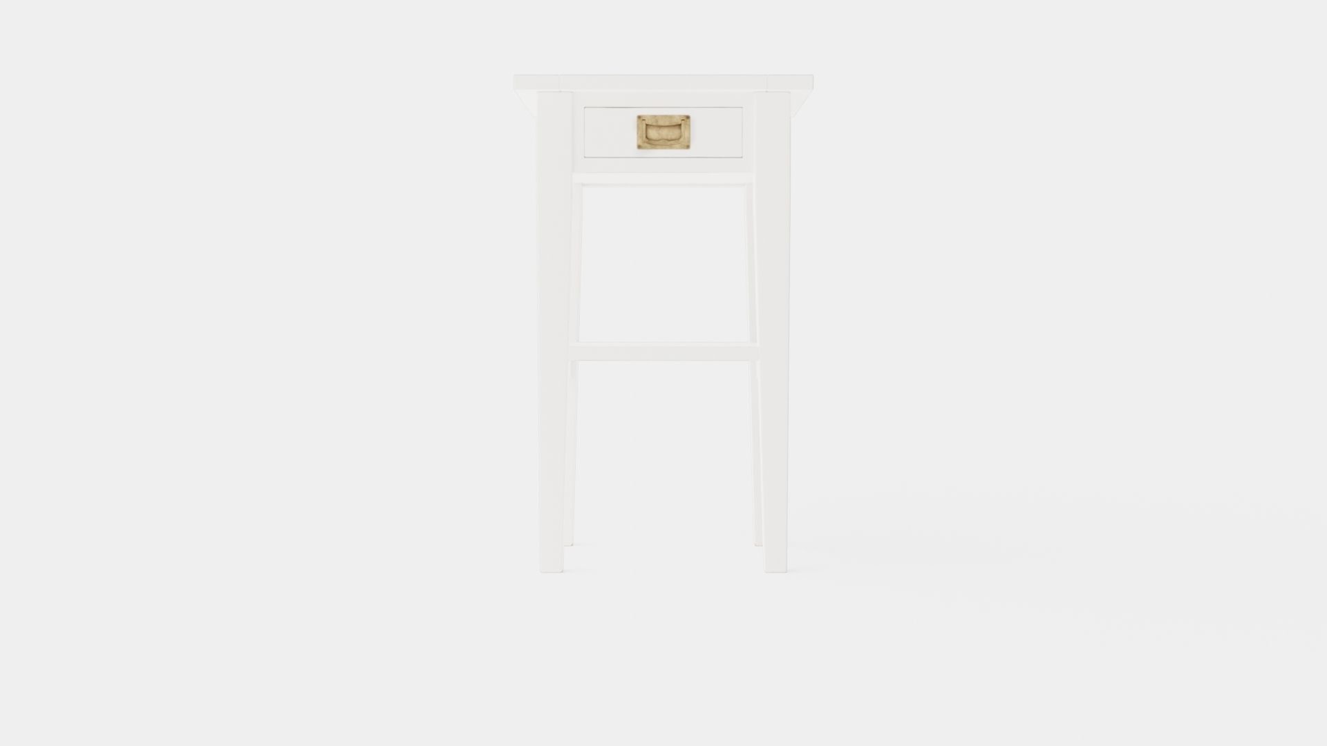 Sleepville side table white Low-poly 3D model_1