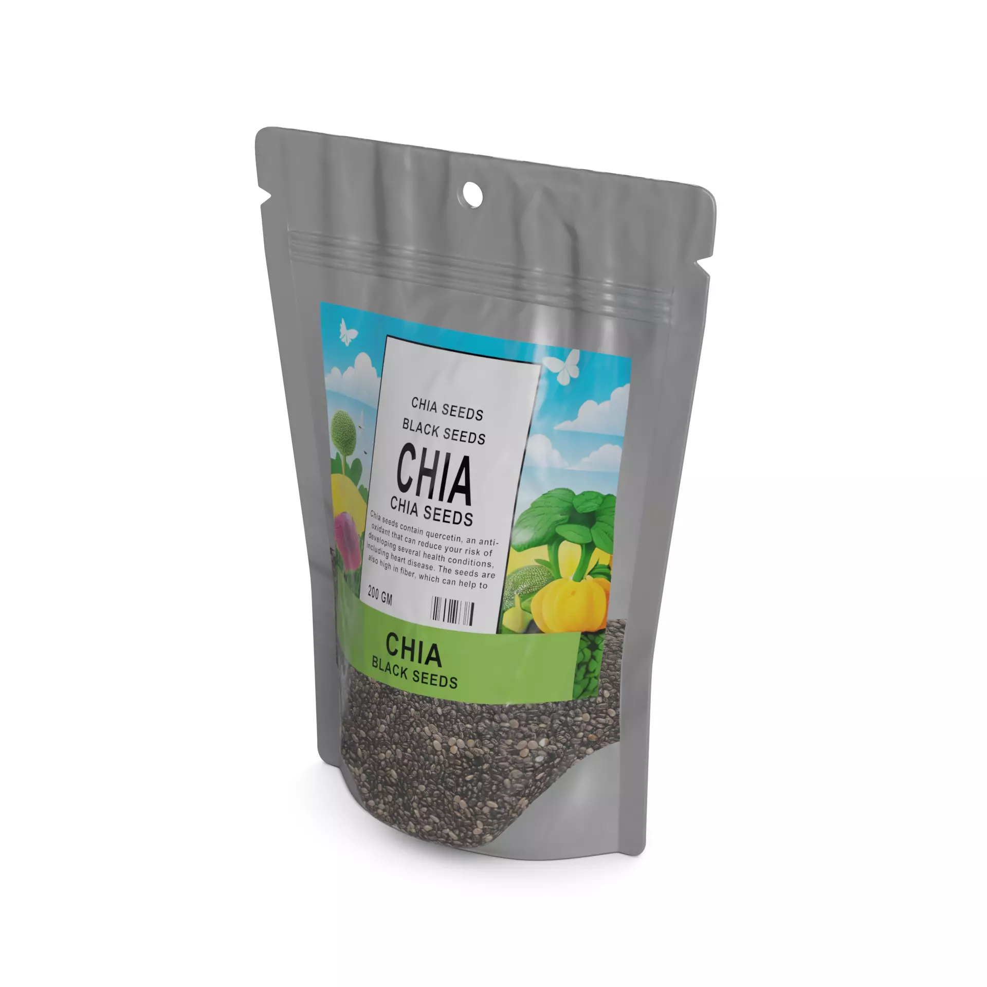 Other nuts Chia Seeds Low-poly 3D model