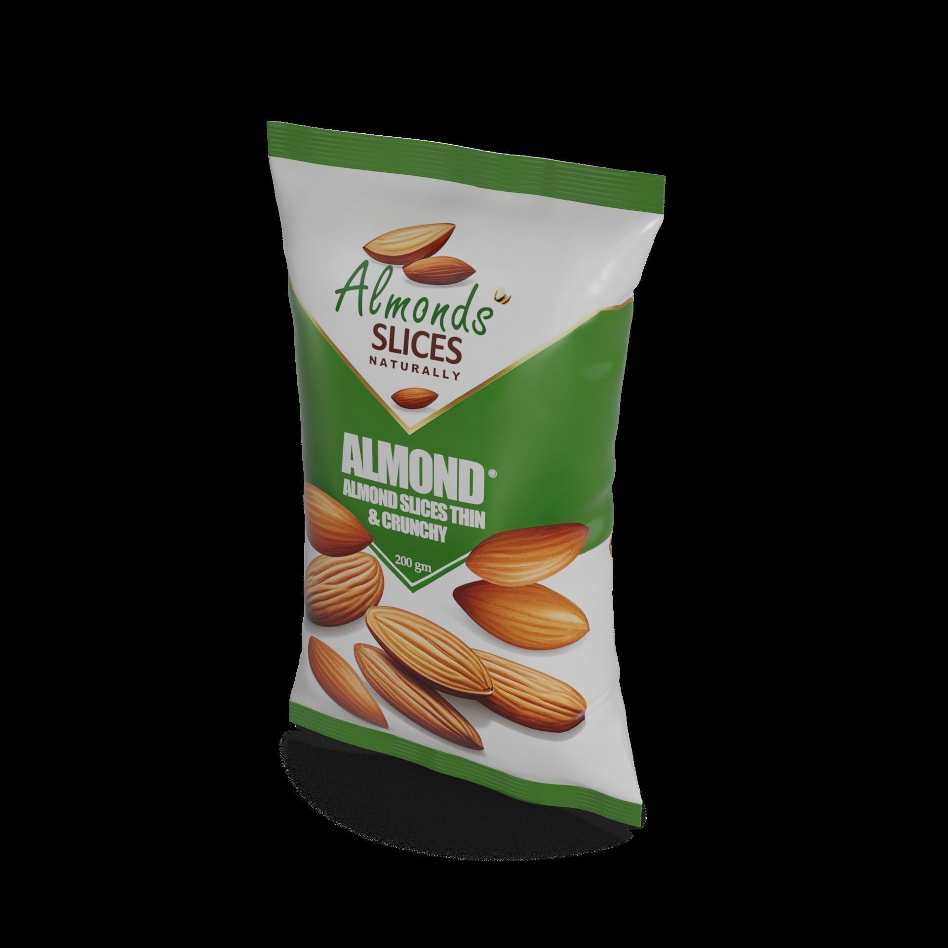 Other nuts Almond Slices 3D model_1