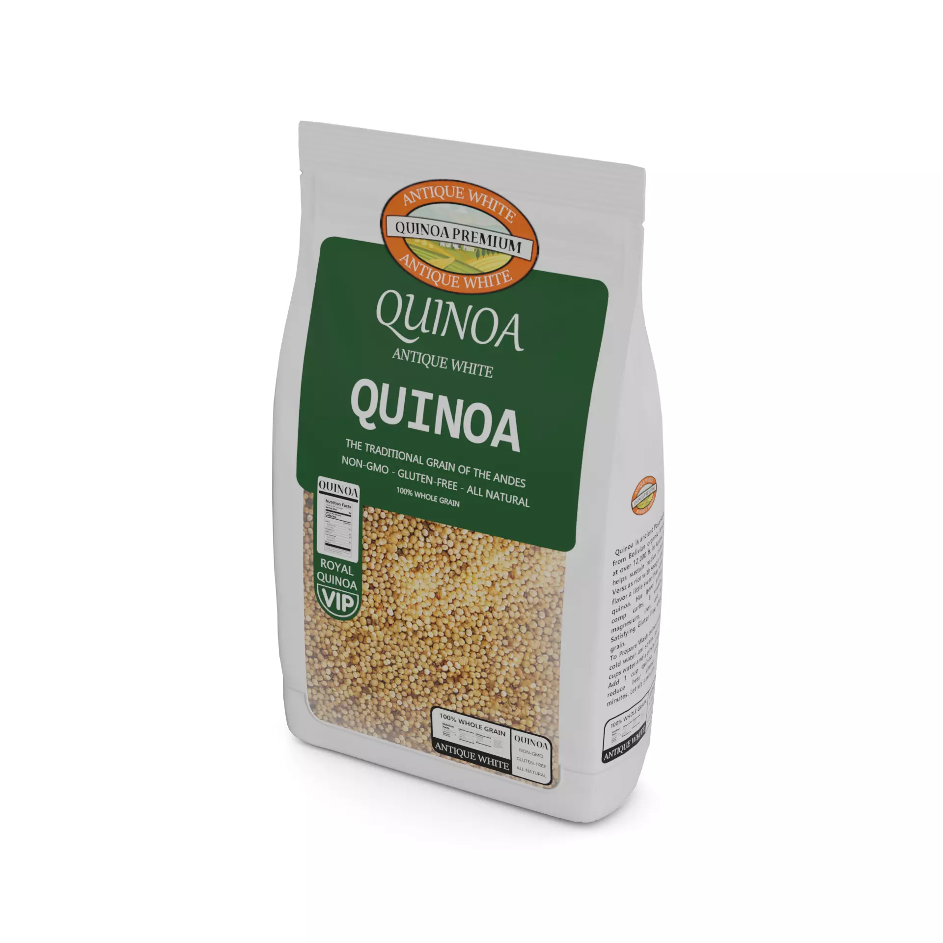 Other seeds Quinoa Low-poly 3D model_0