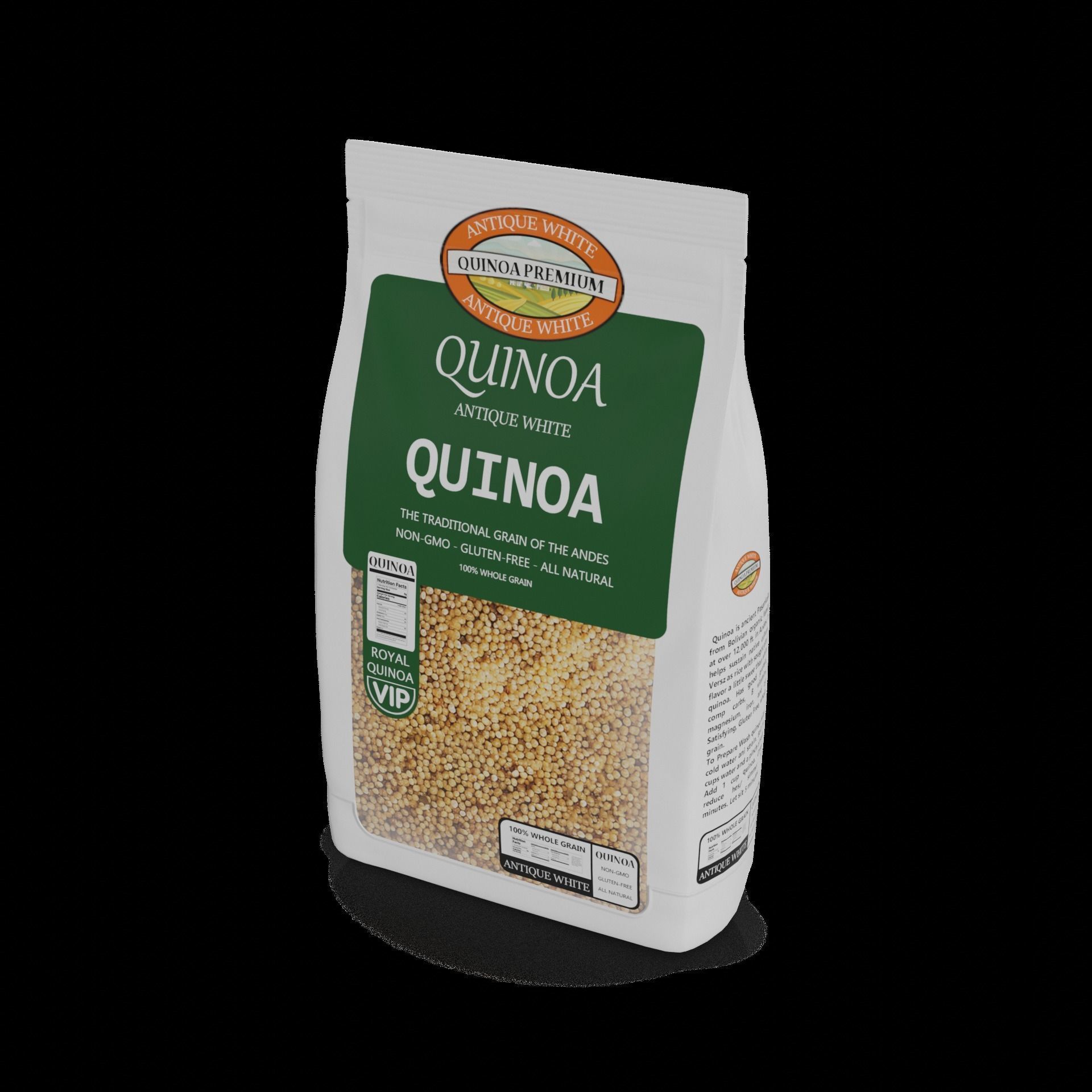 Other seeds Quinoa Low-poly 3D model_1