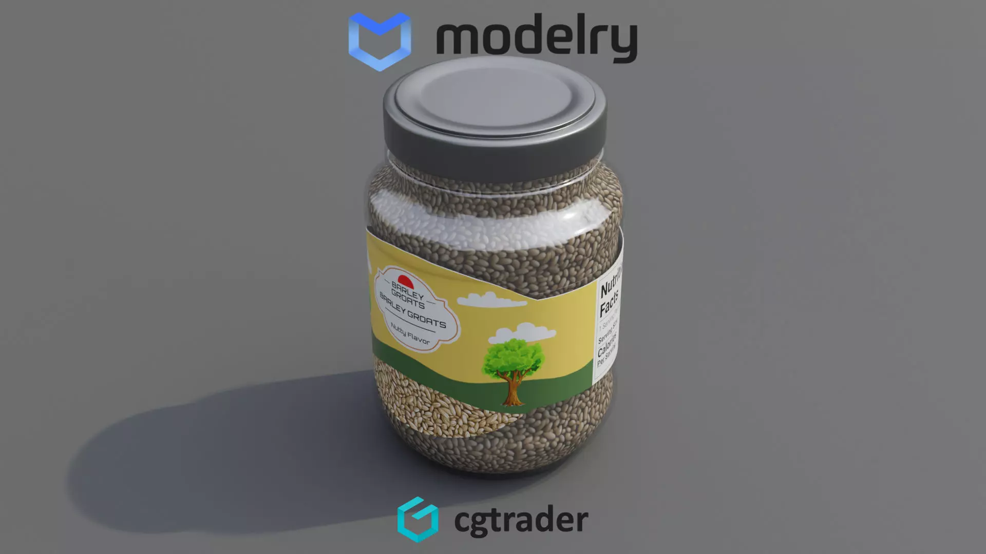 Barley Groats 3D model_0