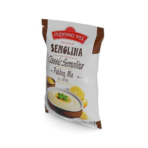 Wheat and semolina Semolina Pudding Mix Low-poly 3D model