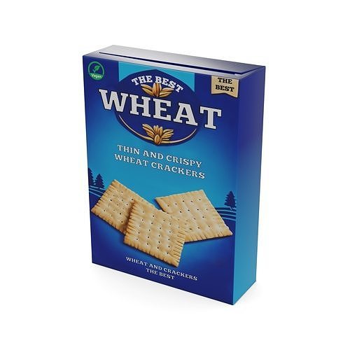 Wheat and semolina Wheat Crackers Low-poly 3D model