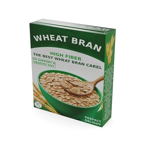 Wheat and semolina Wheat Bran Cereal Low-poly 3D model