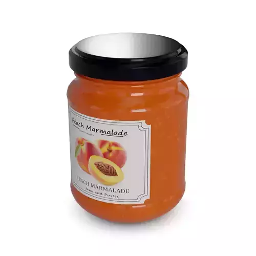 Marmalades jams and purees Peach Marmalade Low-poly 3D model