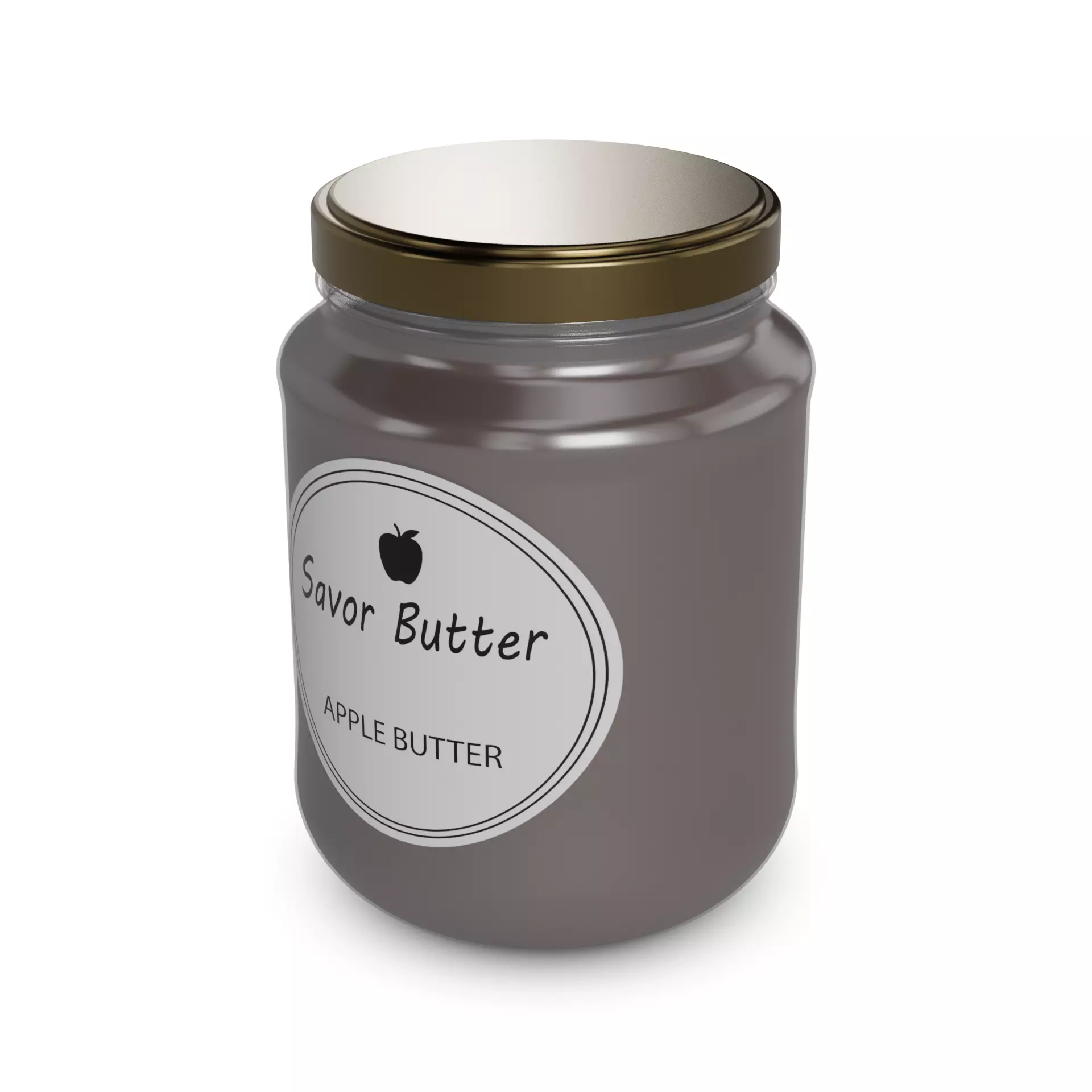 Marmalades jams and purees Apple Butter Low-poly 3D model