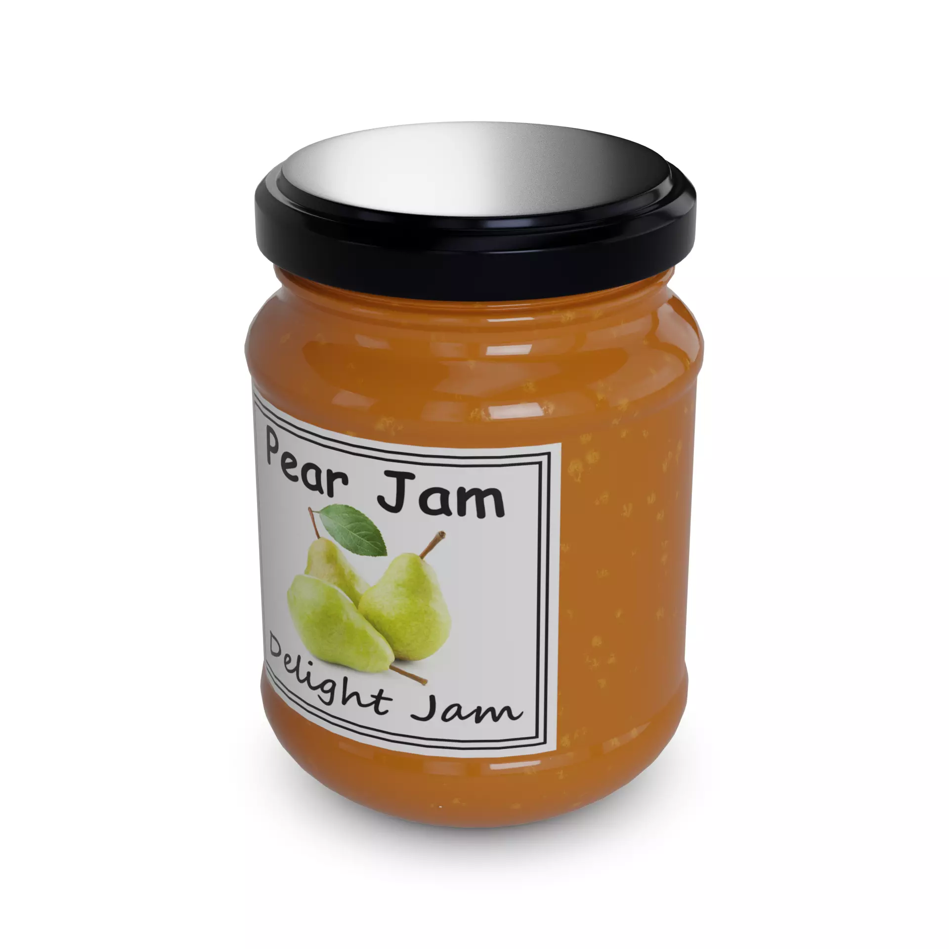 Marmalades jams and purees Pear Jam Low-poly 3D model_0