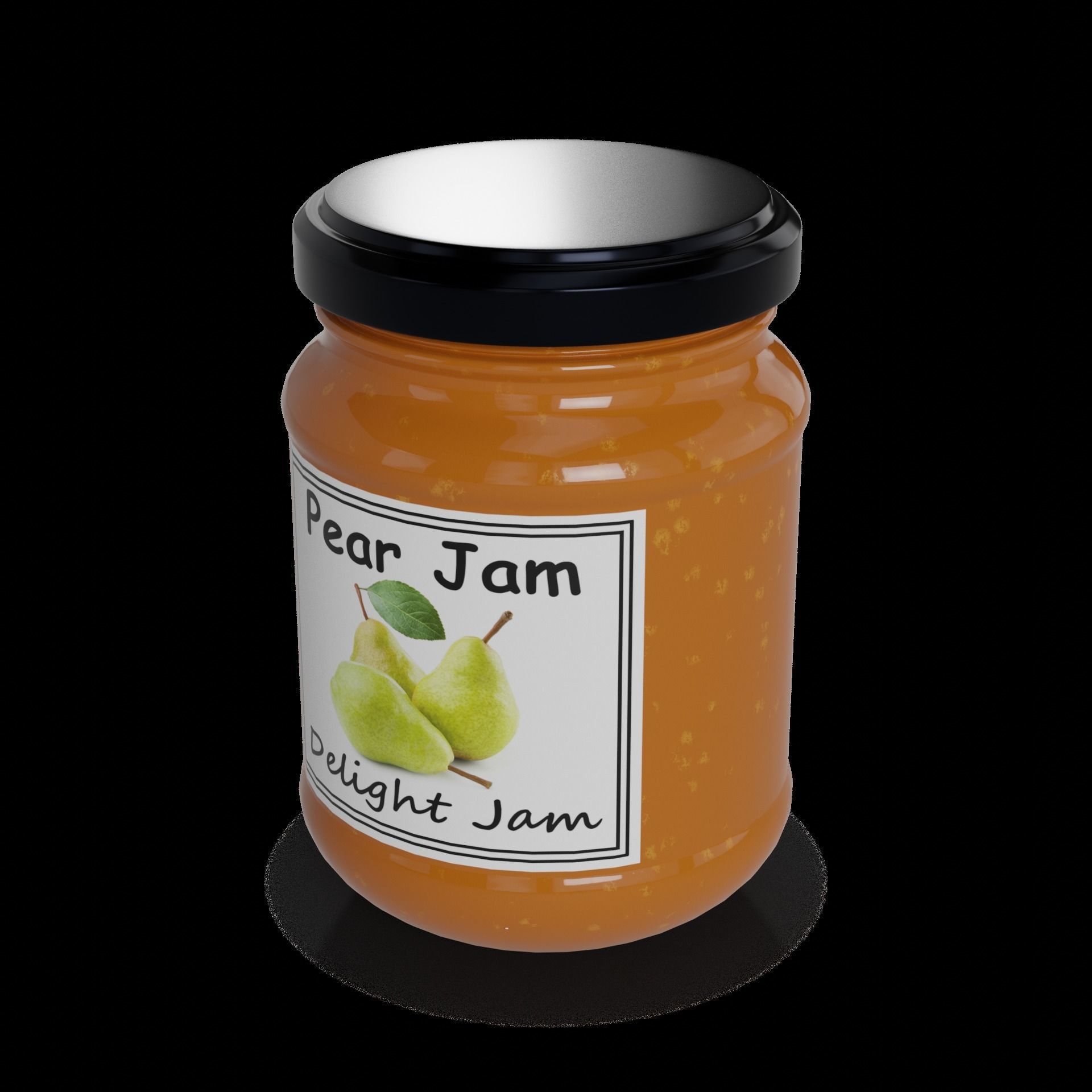 Marmalades jams and purees Pear Jam Low-poly 3D model_1