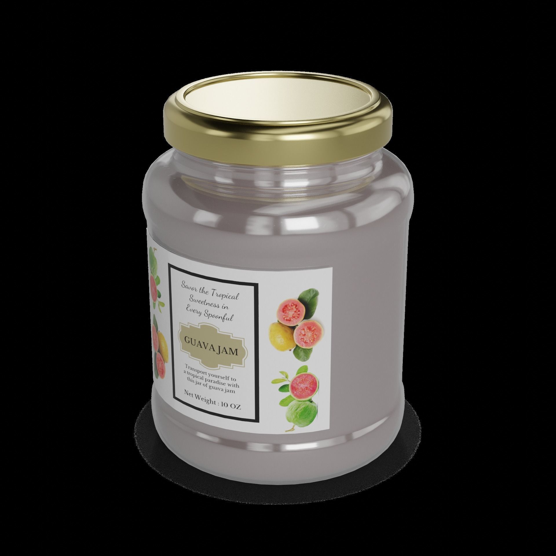 Marmalades jams and purees Guava Jam Low-poly 3D model_1