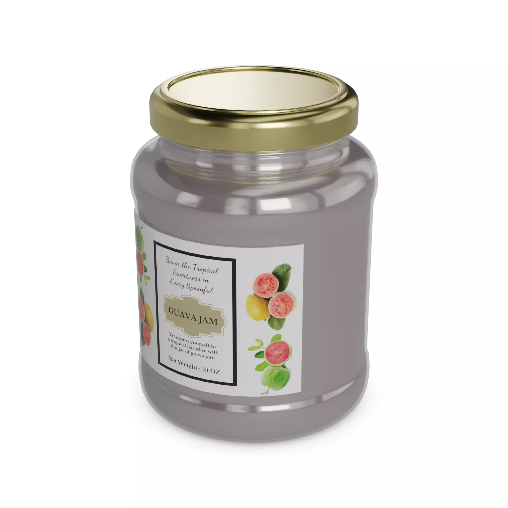 Marmalades jams and purees Guava Jam Low-poly 3D model_0