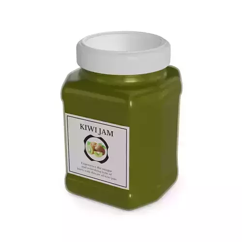 Marmalades jams and purees Kiwi Jam Low-poly 3D model Marmalades jams and purees Kiwi Jam Low-poly 3D model