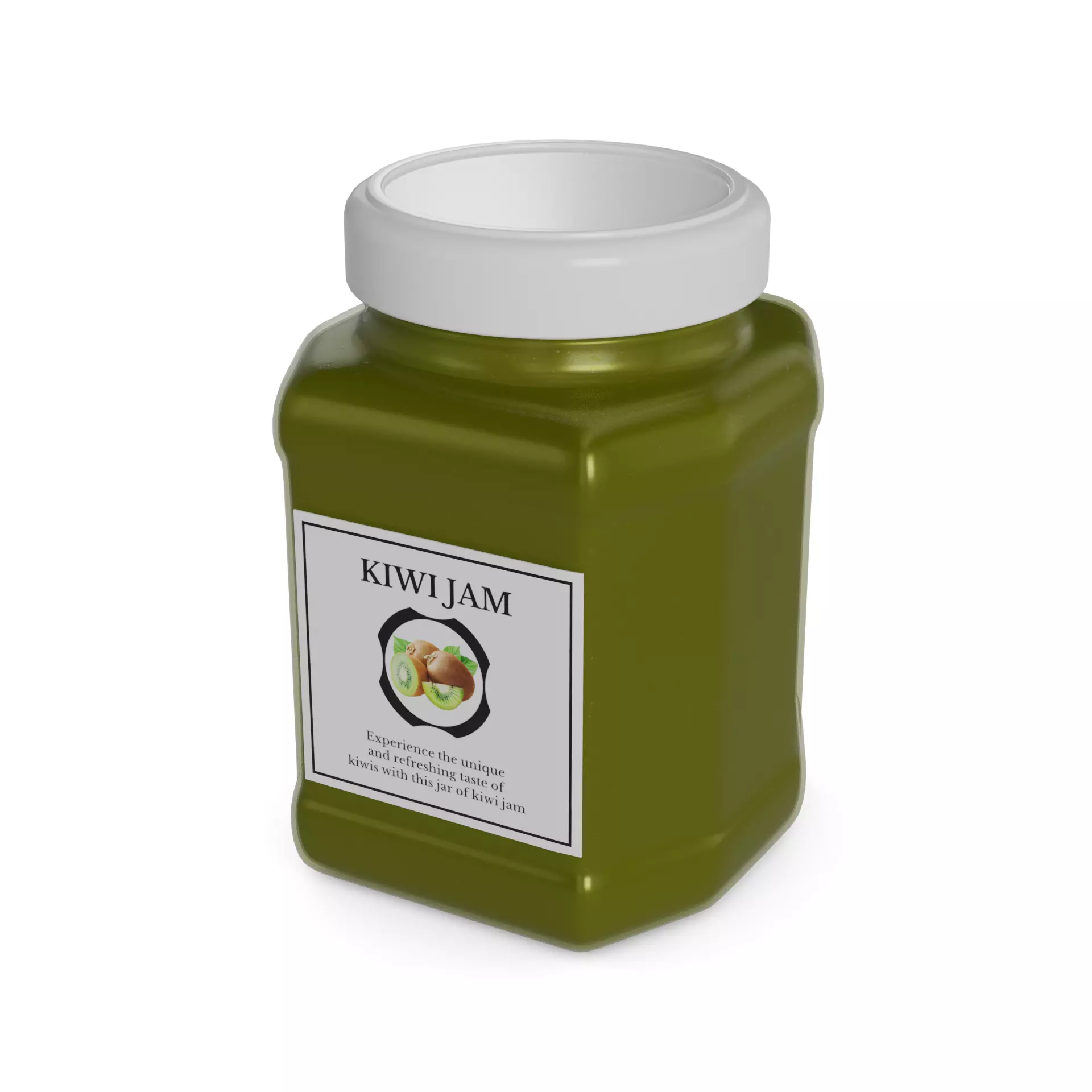 Marmalades jams and purees Kiwi Jam Low-poly 3D model_0