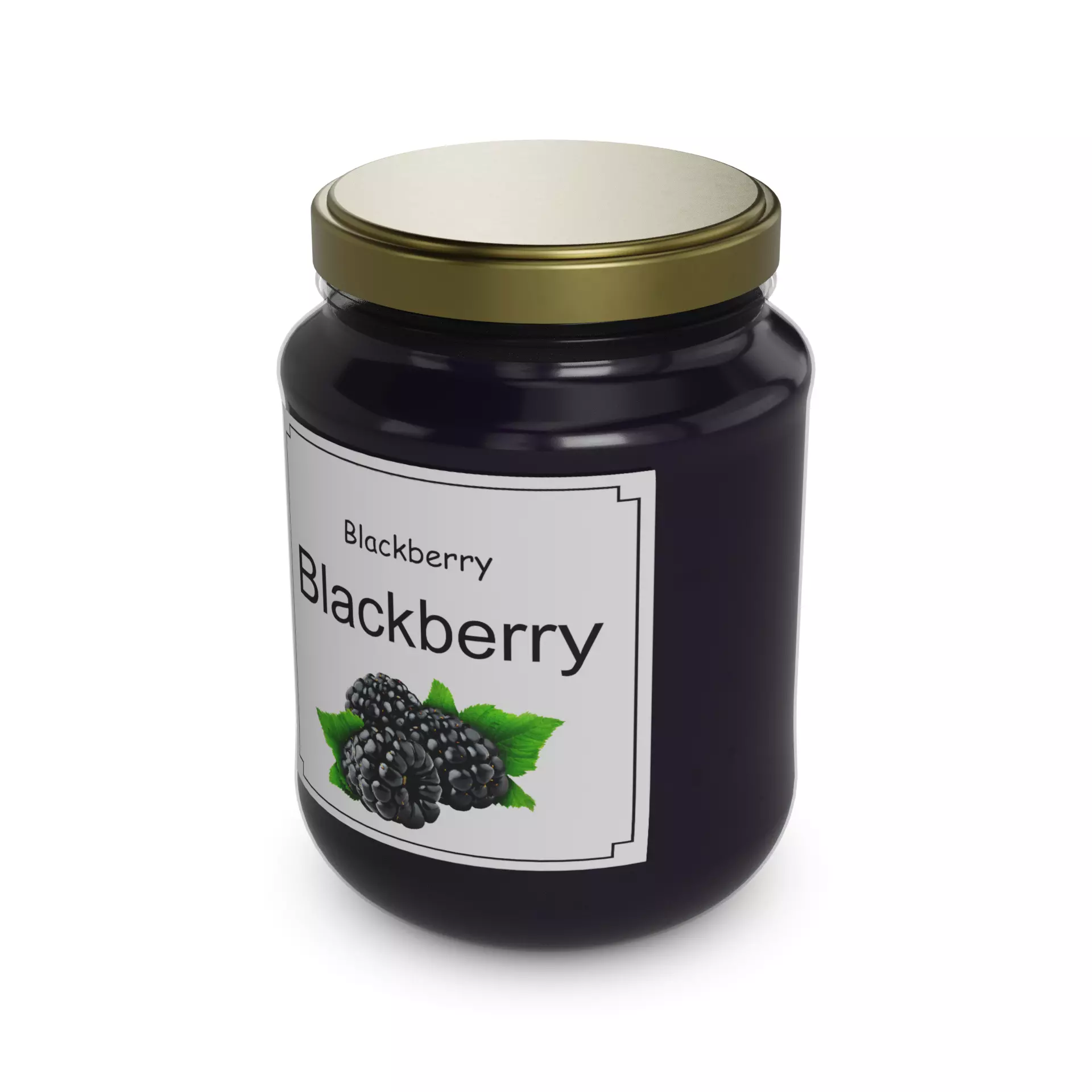 Marmalades jams and purees Blackberry Jam Low-poly 3D model_0