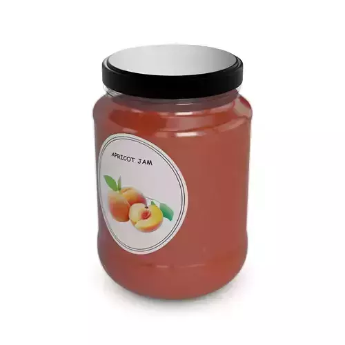 Marmalades jams and purees Apricot Jam Low-poly 3D model