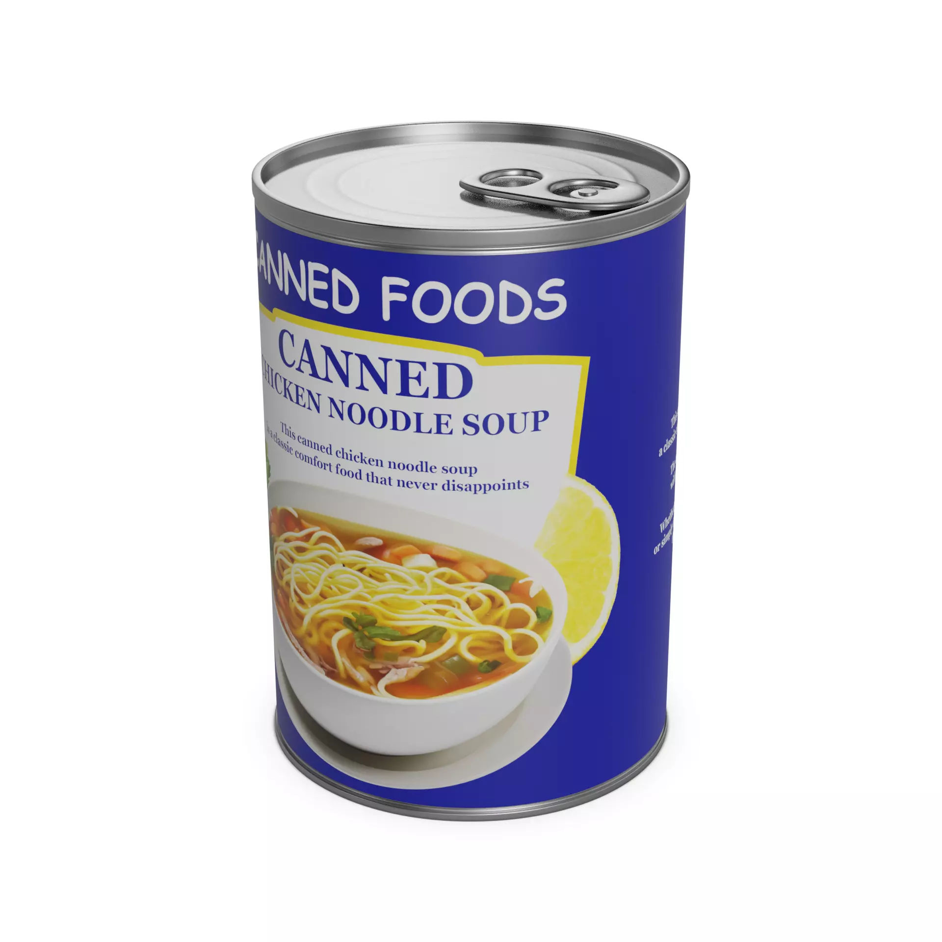 Canned and packet soups and stews Canned Chicken Noodle Soup 3D model_0