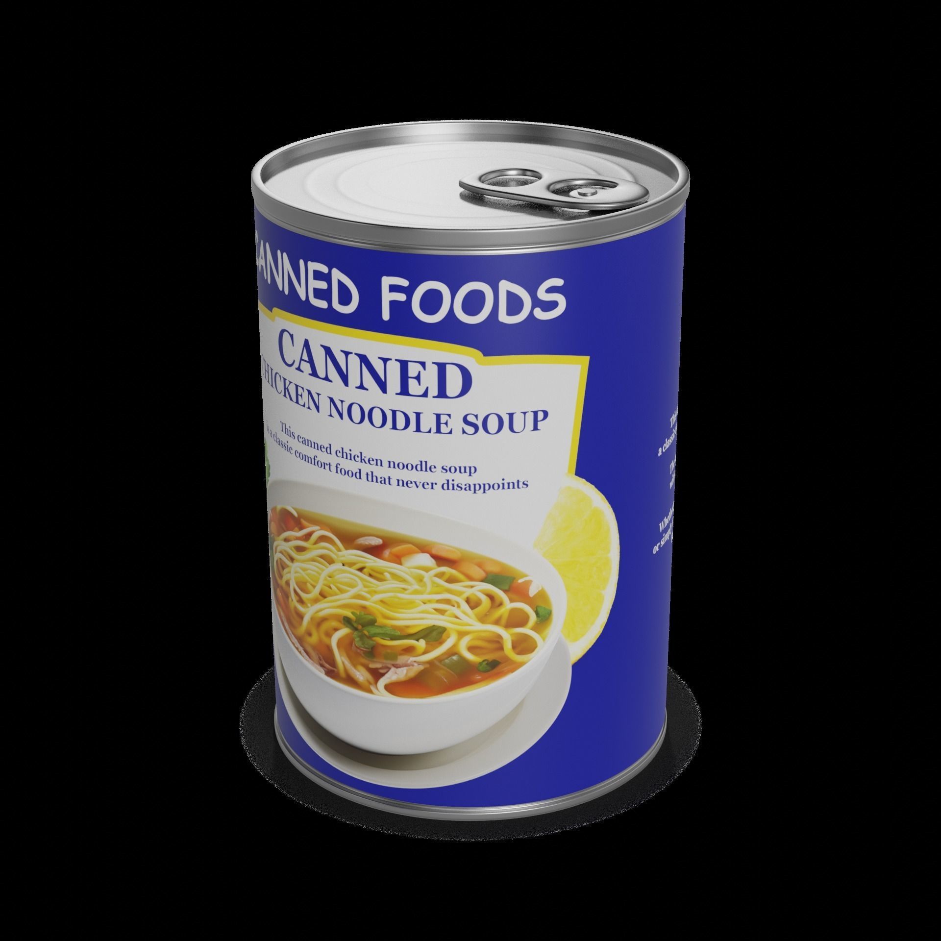Canned and packet soups and stews Canned Chicken Noodle Soup 3D model_1