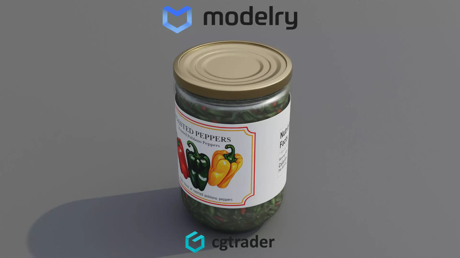 Canned Peppers 3D model_0
