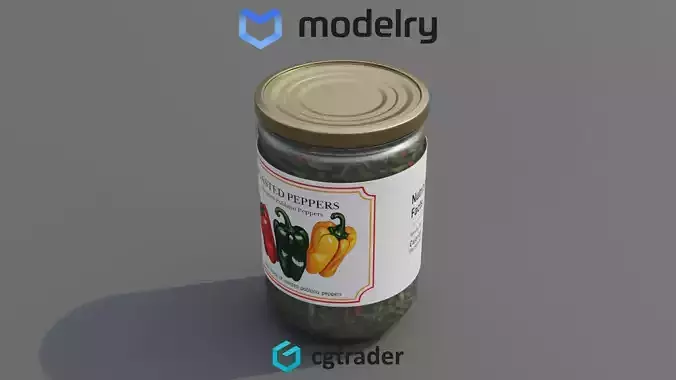 Canned Peppers 3D model