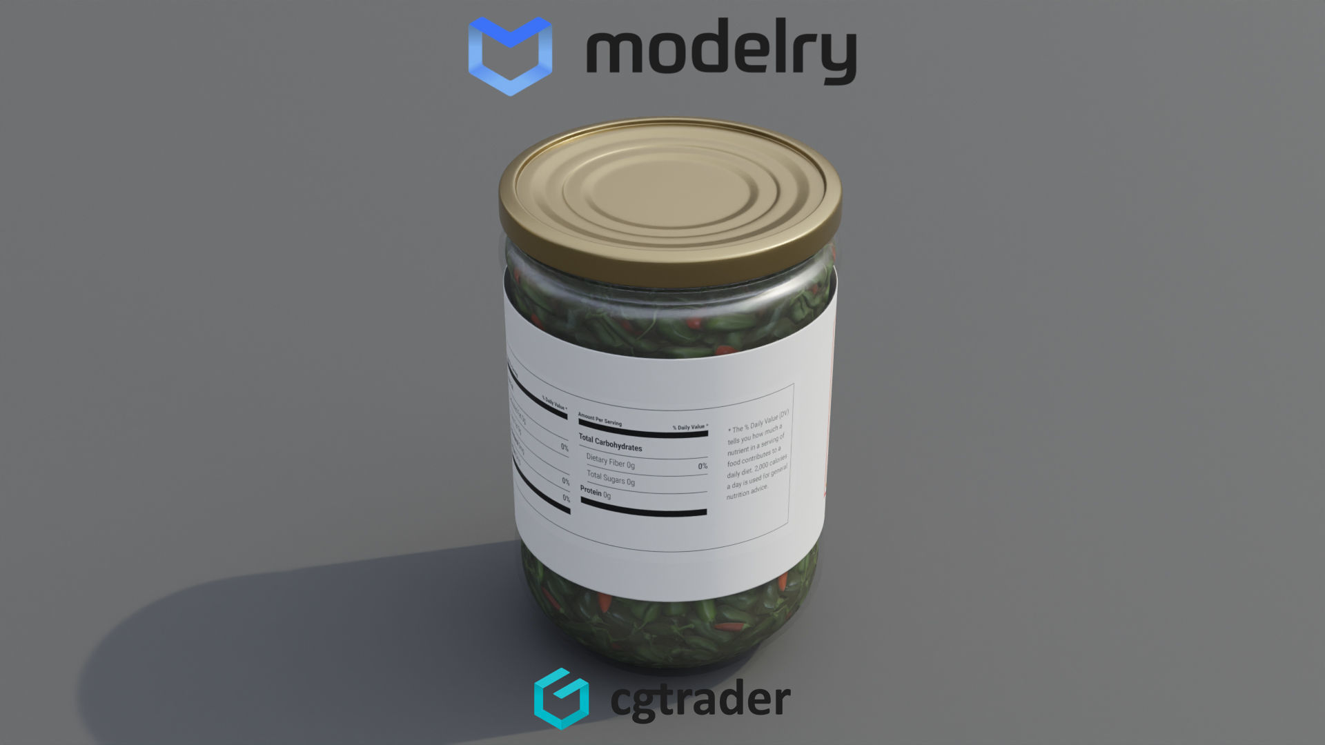 Canned Peppers 3D model_1