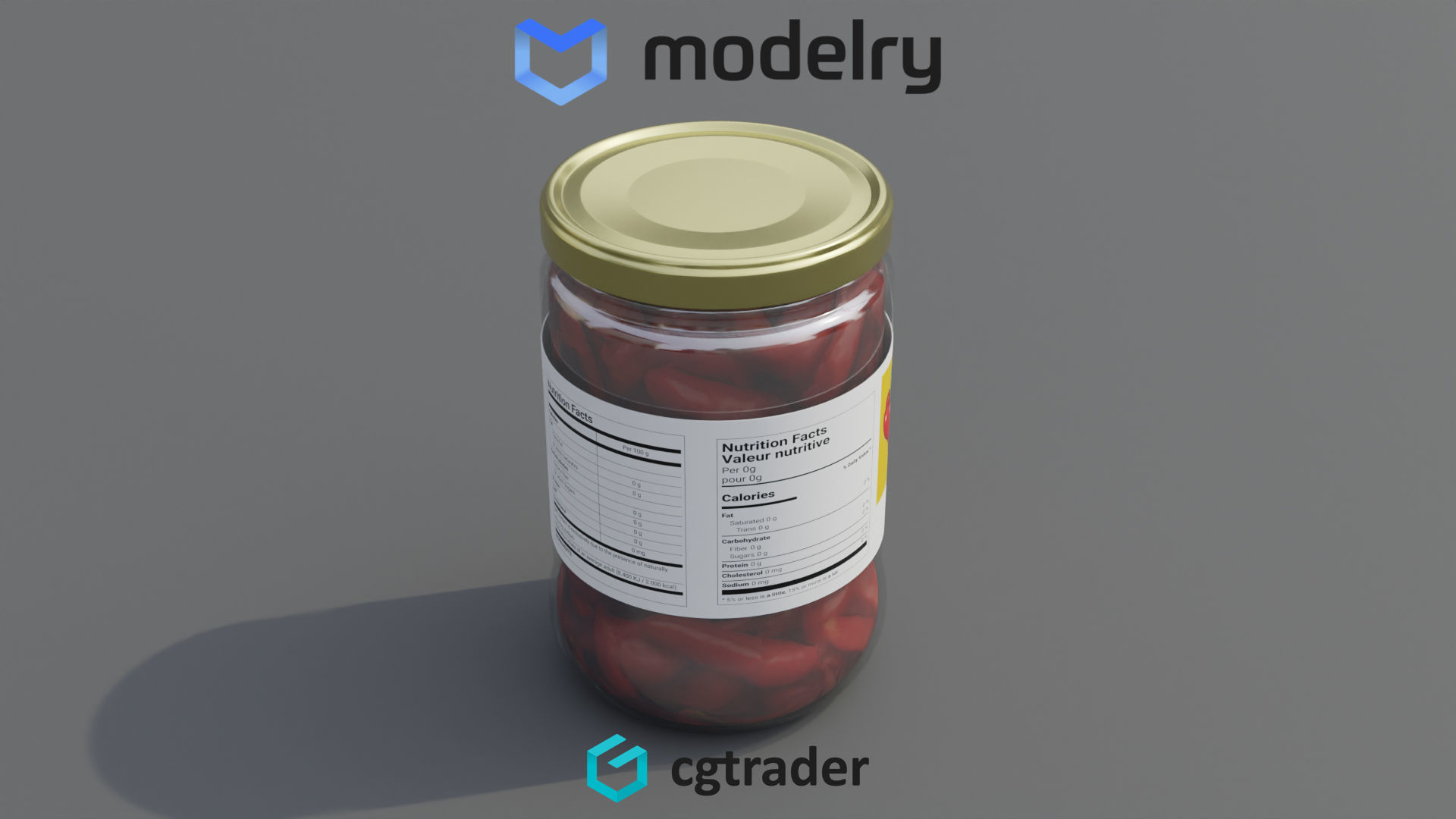 Canned Peppers 3D model_1