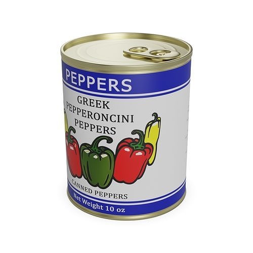 Canned peppers Canned Peppers 3D model